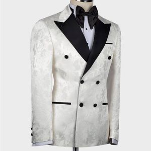 Suits & Blazers | Mens White Black 3pc Tuxedo | Poshmark